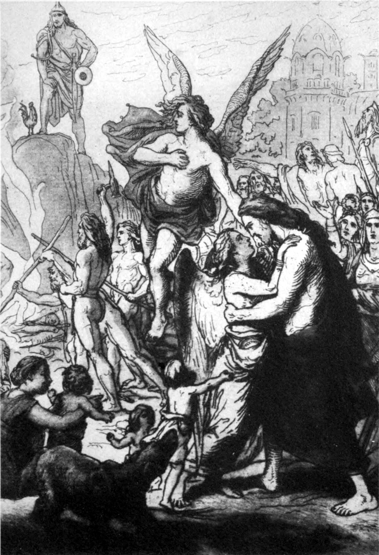 Lorenz Frølich (1820-1908), Iðunn Brought Back to Asgard, ca. 1895. Public domain.