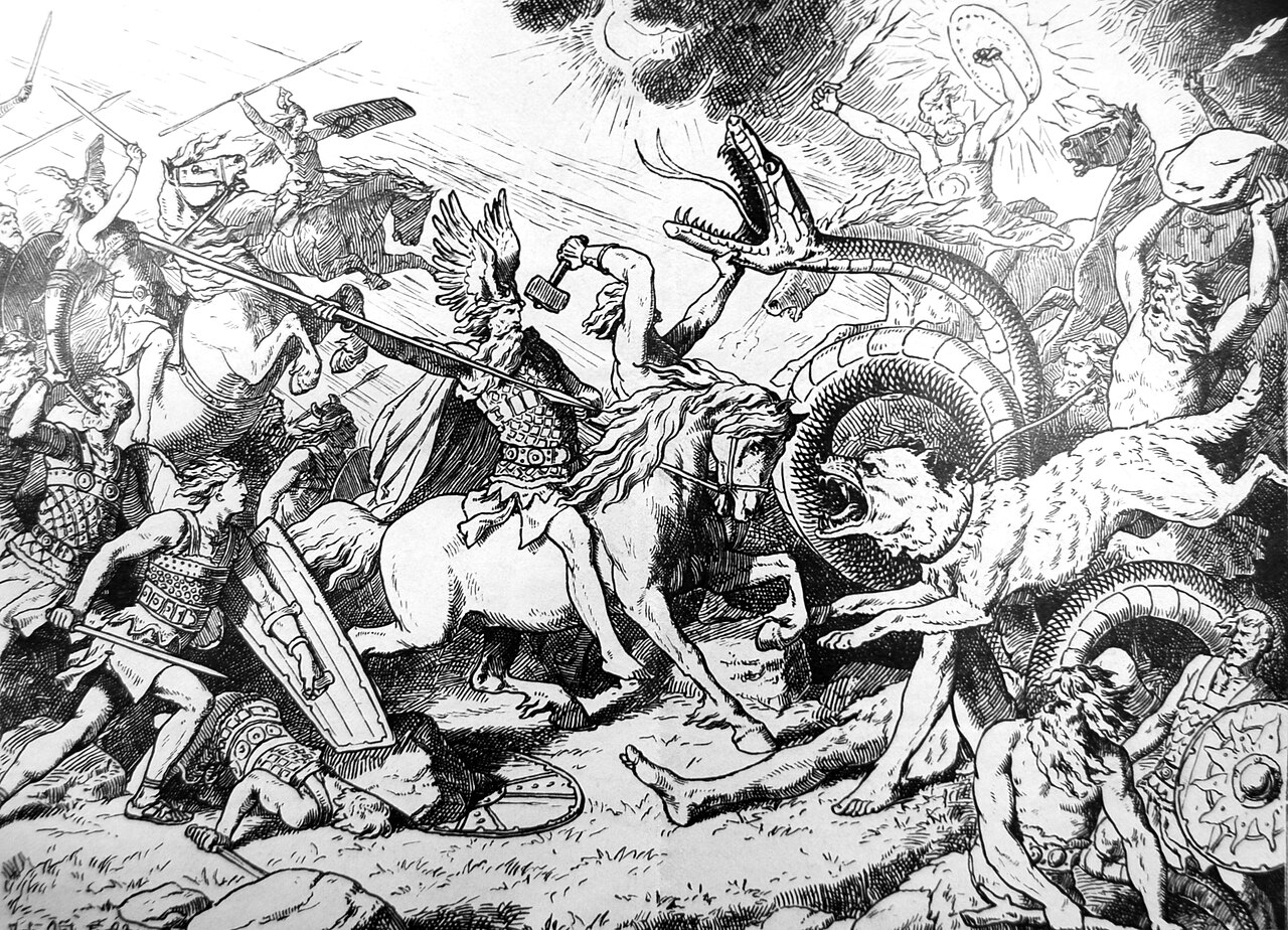 Johannes Gehrts (1855-1921), Ragnarök, ca 1901. Public domain.